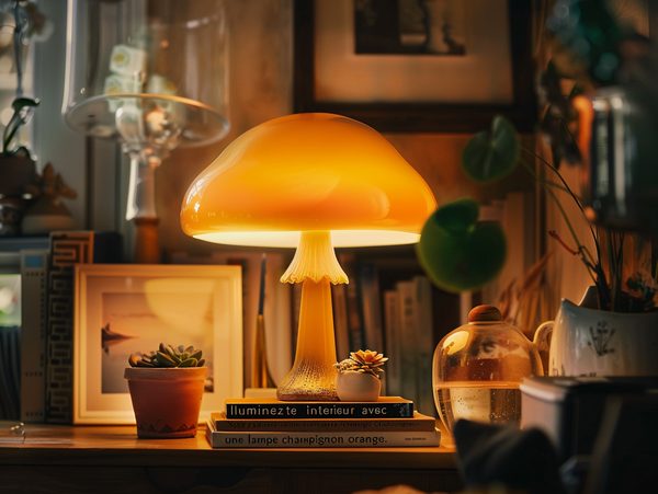 Illuminez votre intérieur avec une lampe champignon orange
